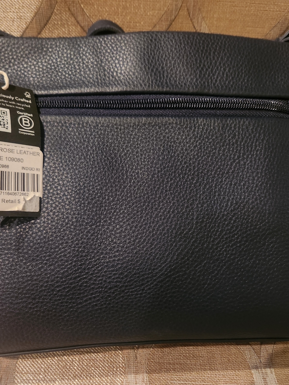 Women's Navy Leather Crossbody Bag